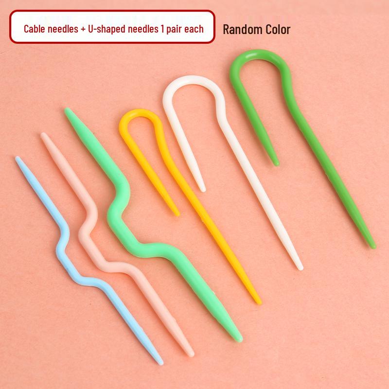 Colorful Hand-Woven Crochet Accessories: Plastic Stitch Markers, Darning Needles, Crochet Hooks, Safety Pins, Anti-Unraveling Pins.