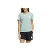 adidas Neo Smiley Print Sport Rundhals T-Shirt Damen Oberteile Grün GP5785