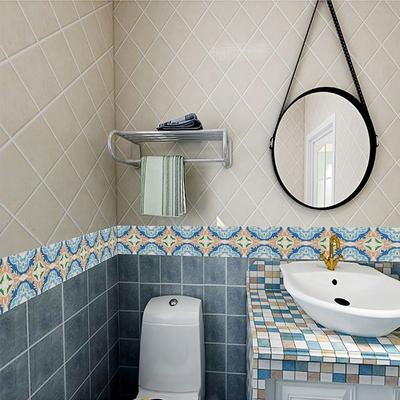 Art Mural Self Adhesive Waist Line Waterproof Baseboard Wallpaper Wall Sticker Bathroom