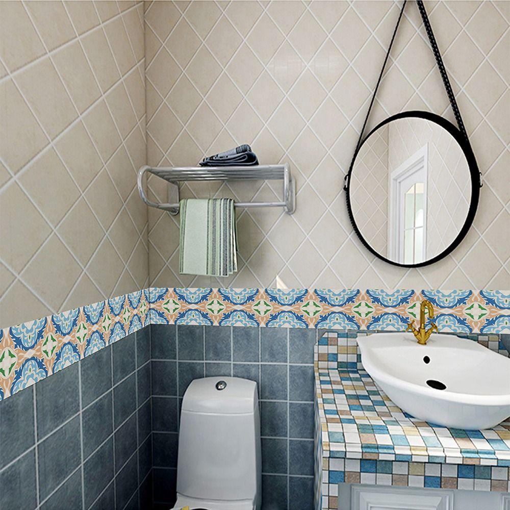 Waterproof Skirting Line Self Adhesive Baseboard Wallpaper Waist Line  Bathroom