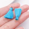 Multicolor Silk Thread Tassel Fan Pendant for DIY Clothing Accessories