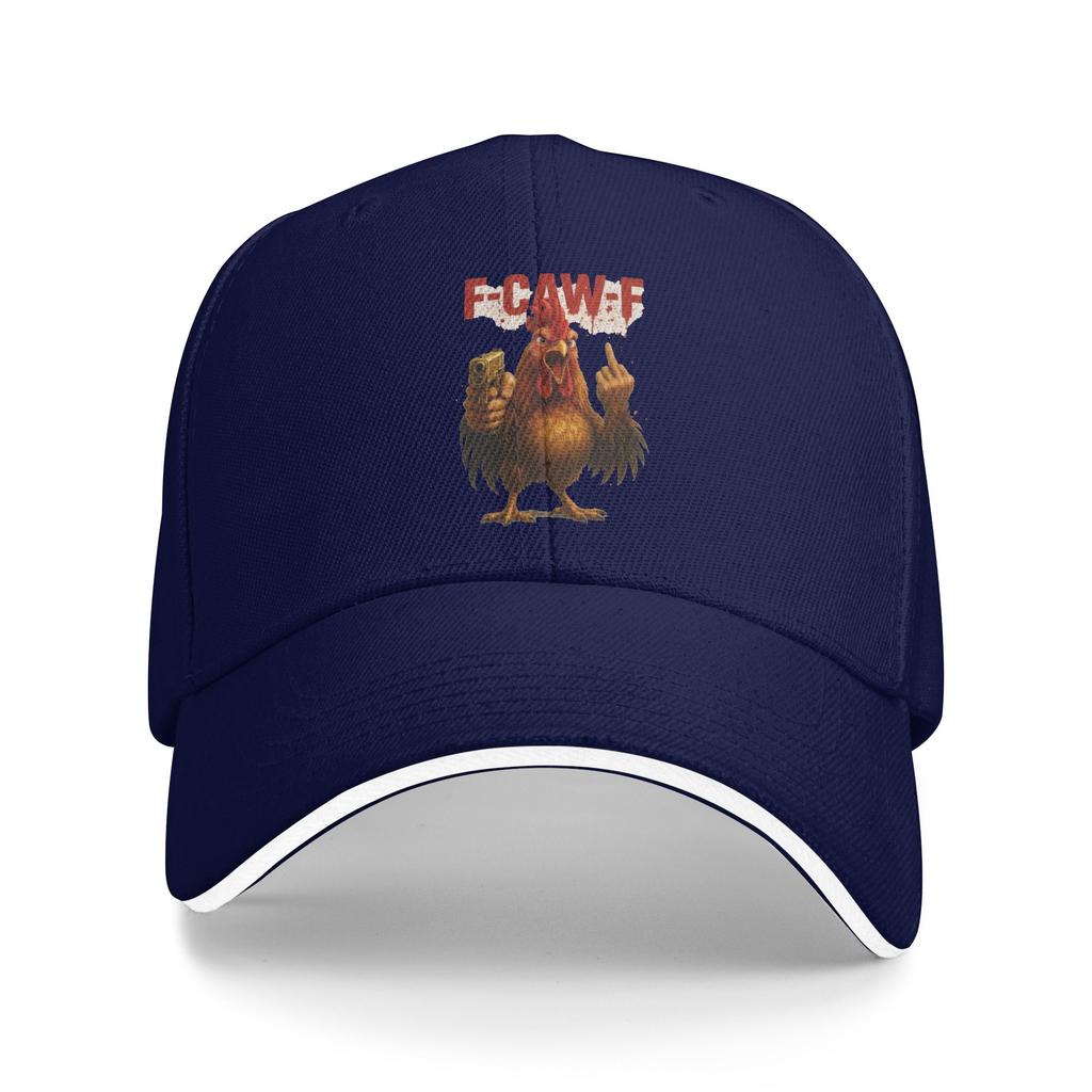 Funny F-CAW-F Rooster Edgy Meme Casual Baseball Cap Summer  Trucker Hat Sun-Proof Running Hip Hop Hats Fashion Baseball Caps