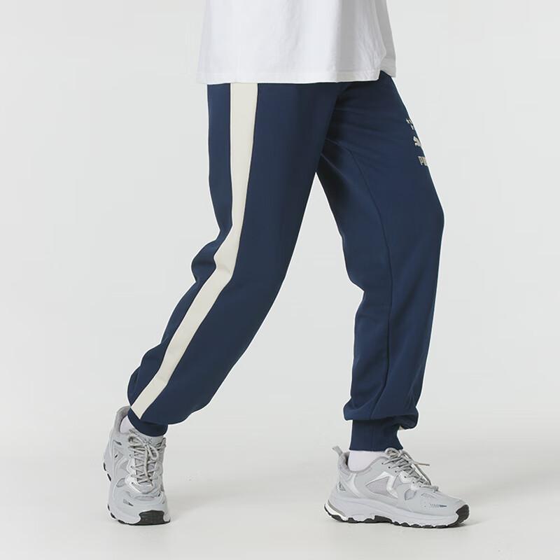 Puma Retro Sport Patchwork Training Running Breathable Knitted Pants Men Pants Blue 628095-14