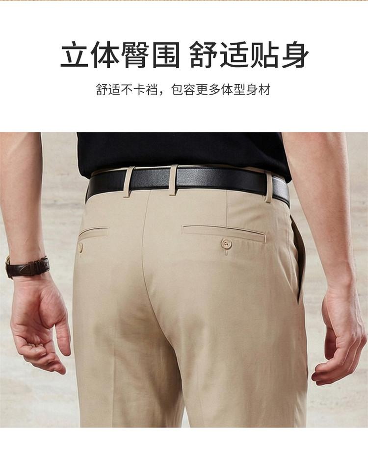 Cool Bamboo Fiber & High Elasticity No-Iron Spring/Summer Business Casual Pants