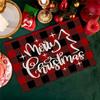 2025 Trend 4PCS Xmas Trees Snow Pink Christmas Placemats Winter Table Mats For Kitchen Dining Decoration