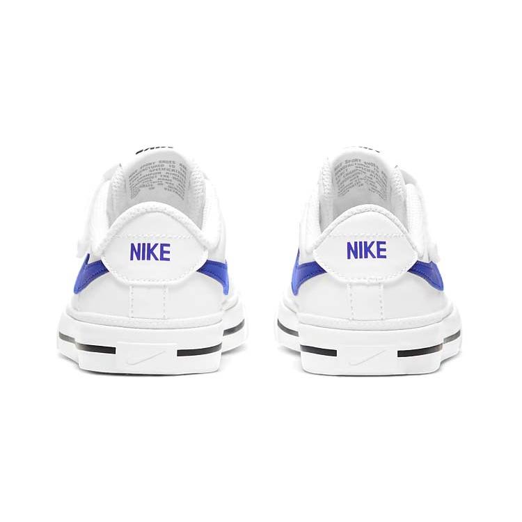 Nike Court Legacy Slitesterke Lave Barneskateboardsko Hvit Blå Barn 3-7 År DA5381-101
