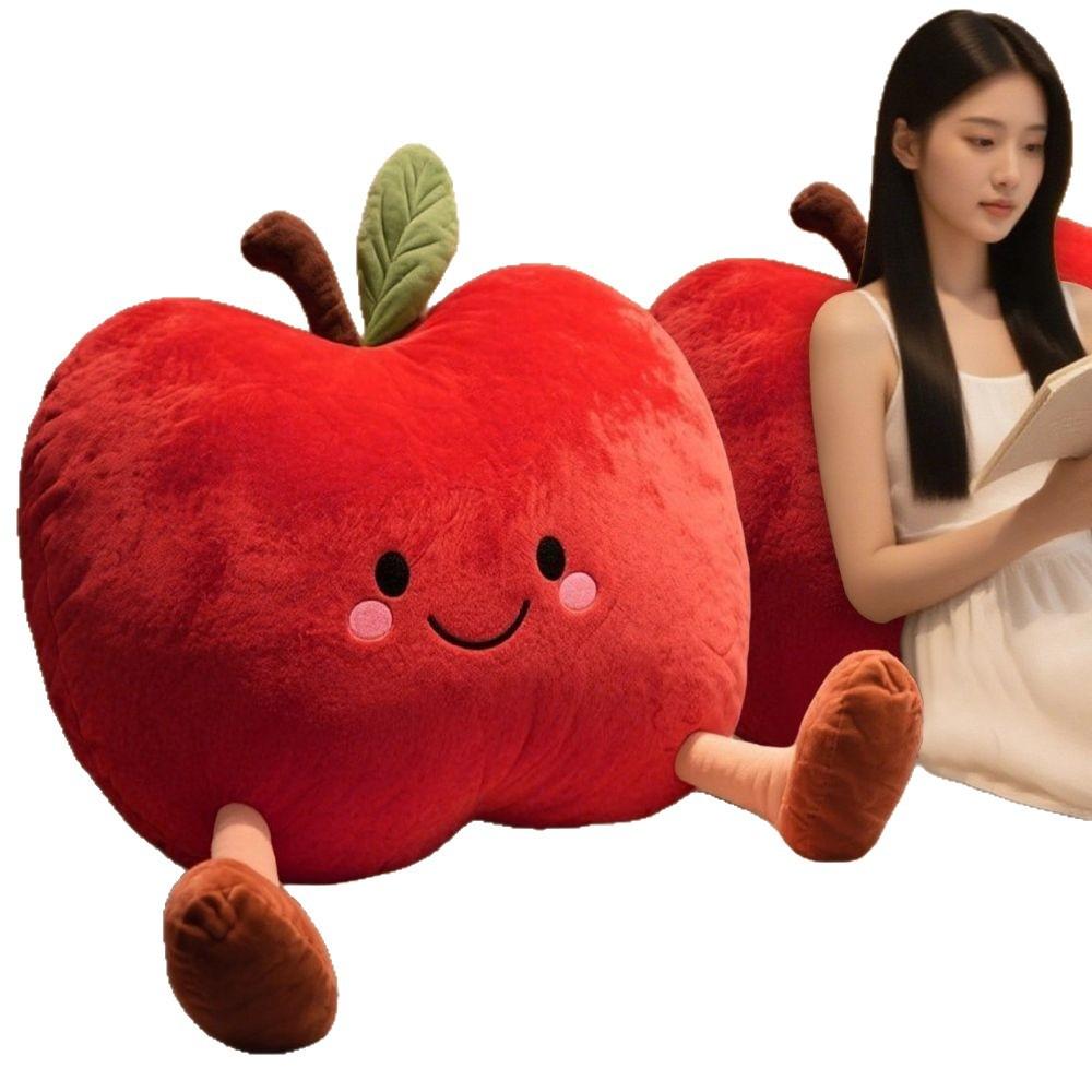 Neue Puppe Großer Cartoon Roter Apfel Niedliche Weiche Tasche Puppe 50cm red