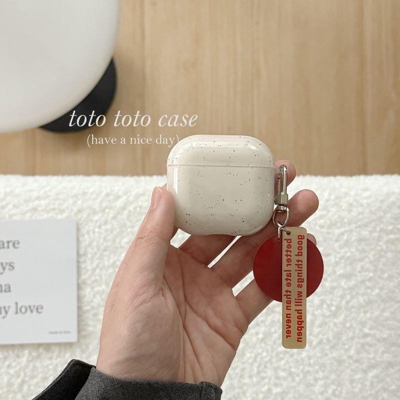 

to Apple 1/2 Generation Bluetooth Protective Case Airpods3 Generation New Arrival Retro Minority Pendant Airpodspro2 Drop-Resistant Earphone Case Apple Airpods Pro Shell + red English pendant