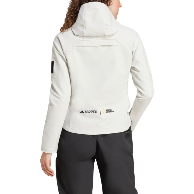 Adidas X National Geographic Collaboration Softshell Logo Outdoor Windproof Breathable Water-Repellent Long Sleeve Jacket Women Jacket IX5629