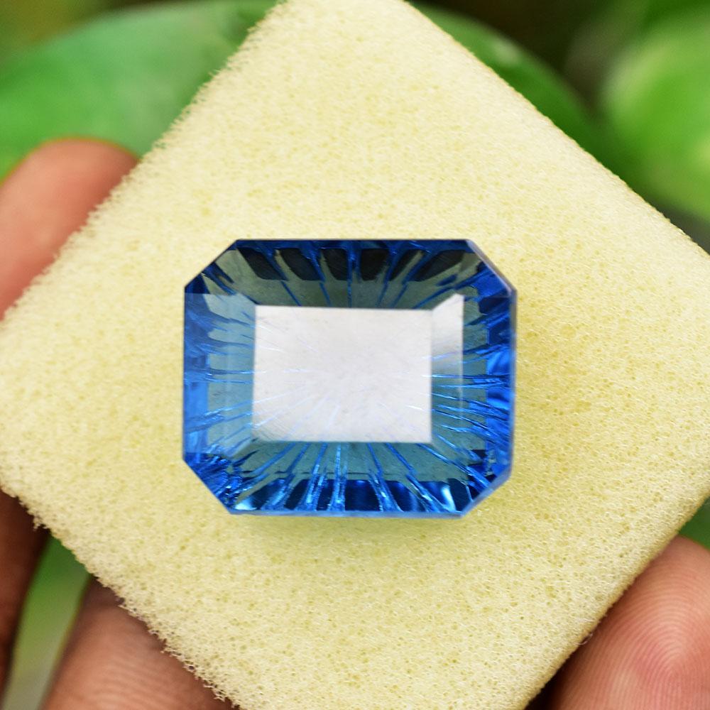Natural Blue Sapphire Loose Gemstone 41.25 Ct Emerald Cut September Birthstone for Gem Collections