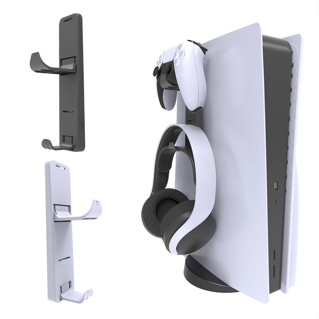 Game Console Side Hanger for Controller & Headset Side Mount Holder Organizer for PS5 Slim Side Hanging Storage Bracket