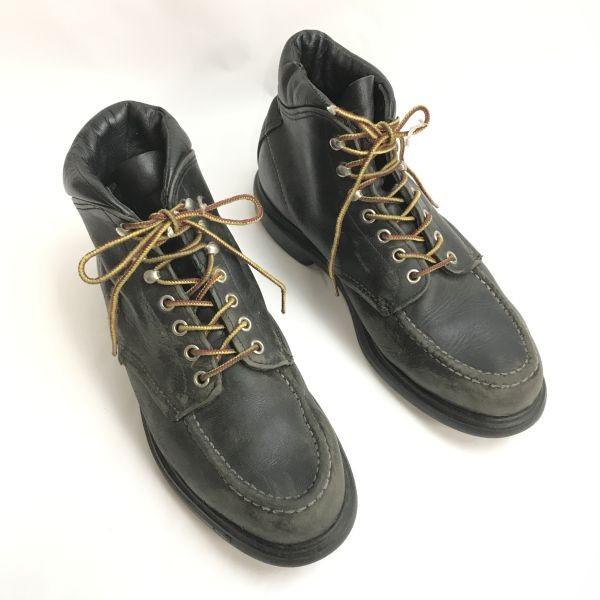 RED WING 2921 moc toe leather work boots 9D 26.5-27 black vintage(USED)