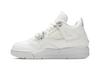 Kids' Sneakers Nike Jordan 4 Retro Pure Money (2017) (PS) White/Metallic Silver-Pure Platinum