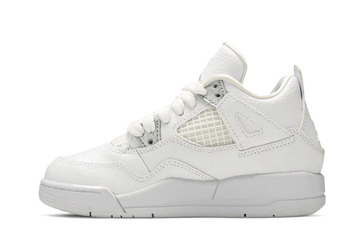 Kids' Sneakers Nike Jordan 4 Retro Pure Money (2017) (PS) White/Metallic Silver-Pure Platinum