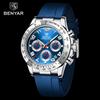 BENYAR Watch Men's Luxury Brand Chronograph Men's Sports Waterproof Clock Stainless Steel Men's Quartz Watch Relojes Hombre