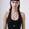 N.024/SHELL LEATHER NECKLACE_BROWN