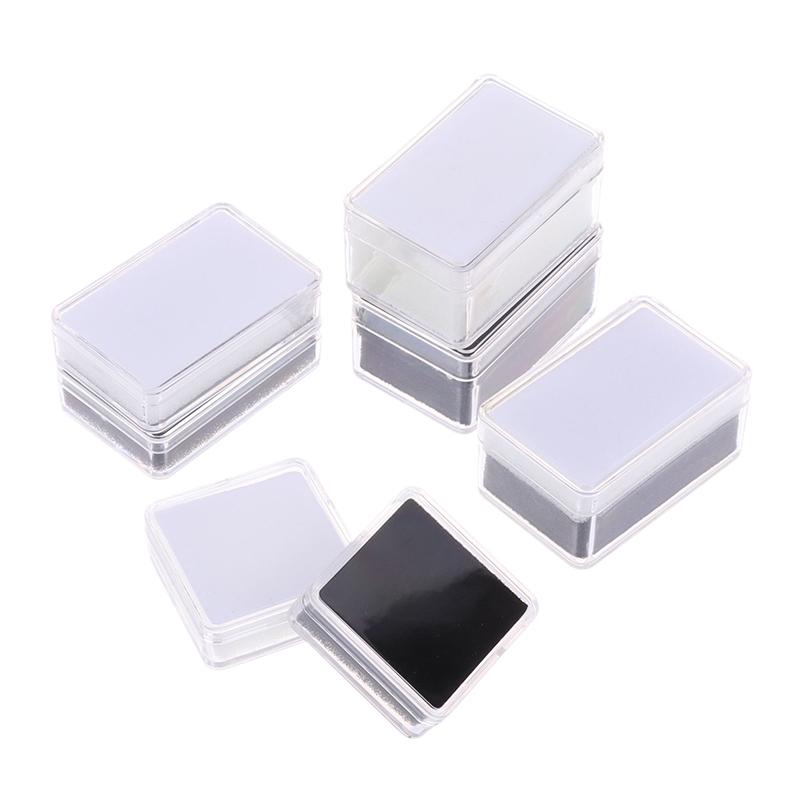 1 ks Úložný box na volné diamanty Plastová vitrína na diamanty Barevný drahokam S dvojitou vnitřní výplní Krabička na volné kameny