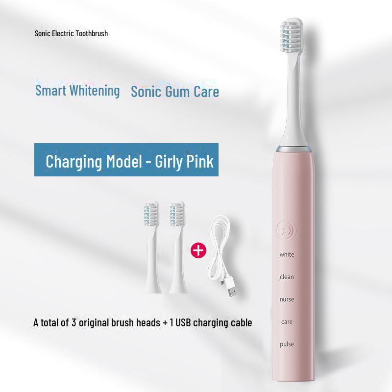 Sonic Electric Toothbrush for Adults with Wireless Charging - Gift-Ready Tooth Cleaner