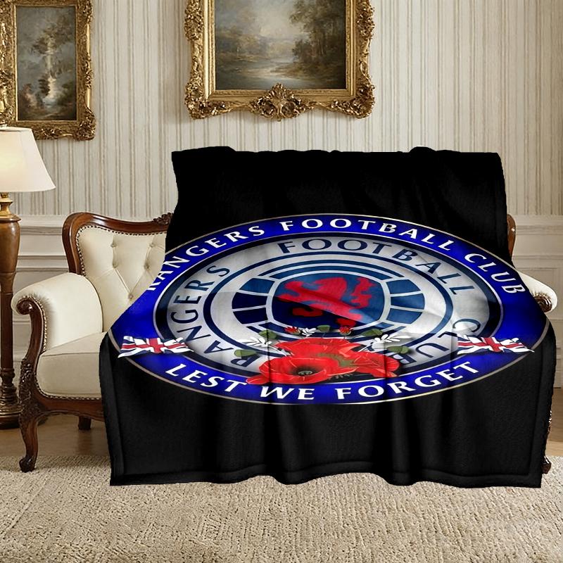 1pc Rangers FC Blanket, Cozy Valentine's Day Blanket, Multi-functional Nap Blanket Available Throughout the Four Seasons