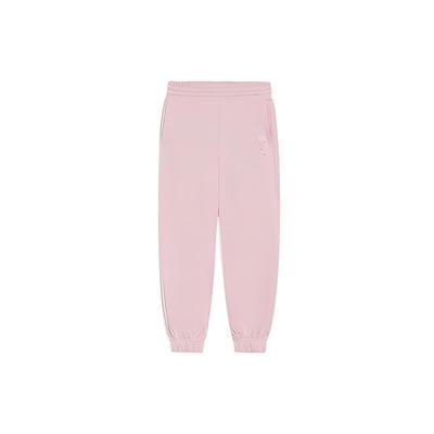 Li Ning Sports Fashion Series Solid Color Casual Tapered Knit Pants Women Bottoms Pink AKLS954-1