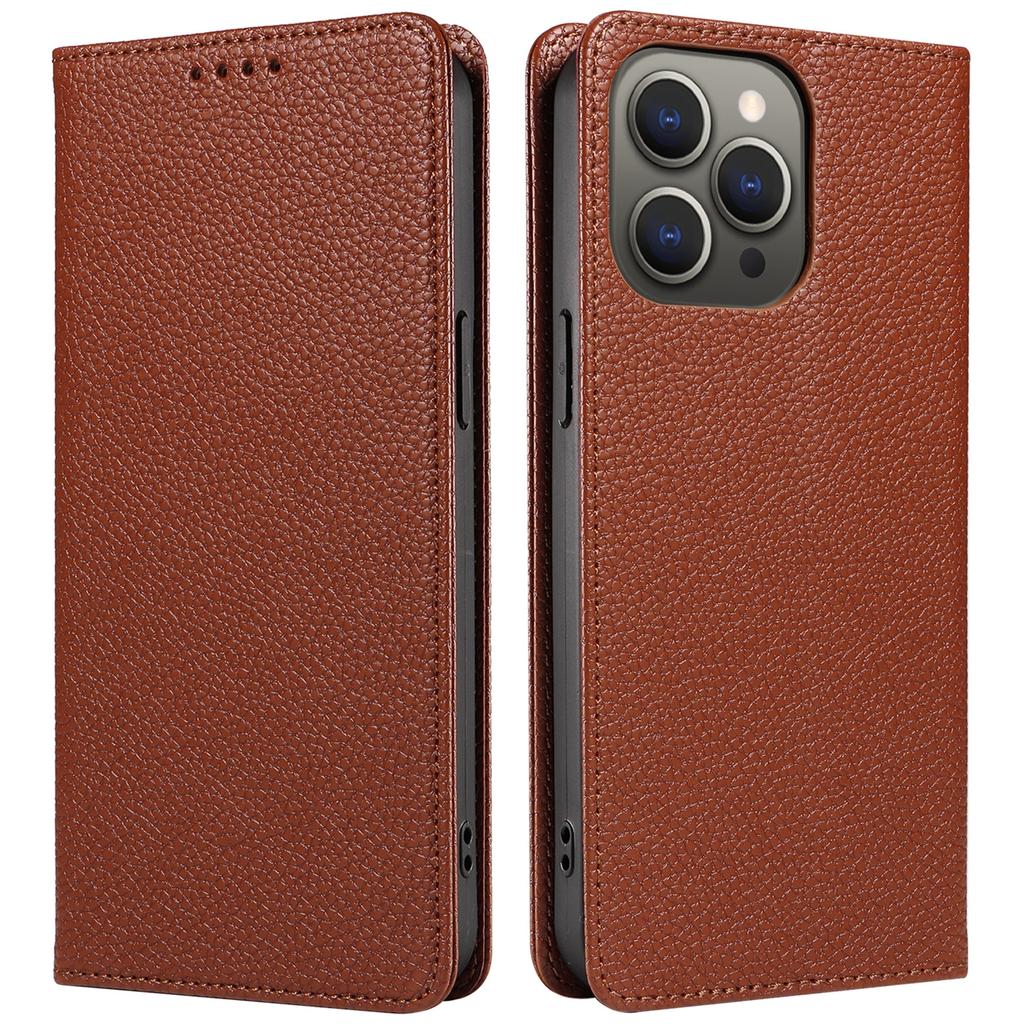 For iPhone 14 Pro Max Case RFID Blocking Strong Magnetic Leather Wallet Phone Cover