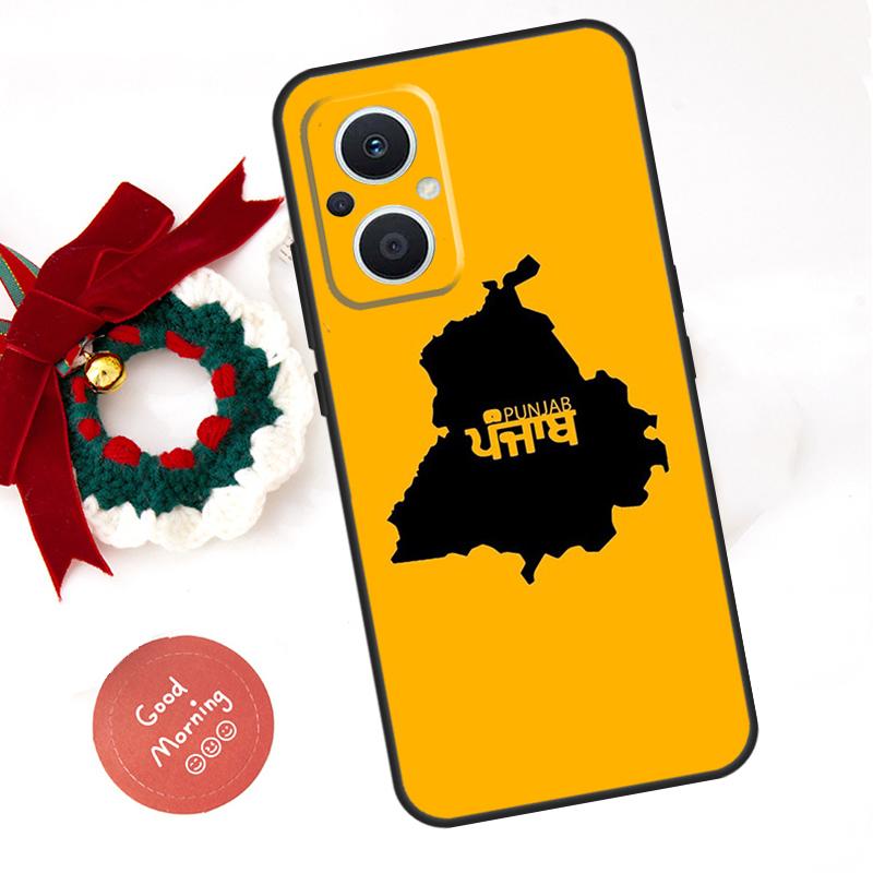 Punjab Map Outline Funda For OPPO Reno 14F 14 13 12 11 10 Pro 11F 12F 13F 7 8 Lite OPPO Find X8 X5 X9 Pro Case