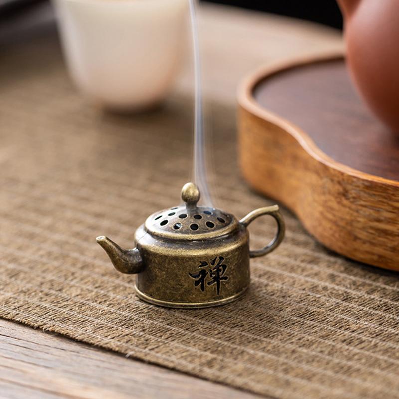 Mini Zenový Styl Kadidelnice ze Slitiny Mini Kadidelnice Boshan Čínská Starověká Domácí Vnitřní Dekorace Stojan na Vonné Tyčinky ze Santalového Dřeva