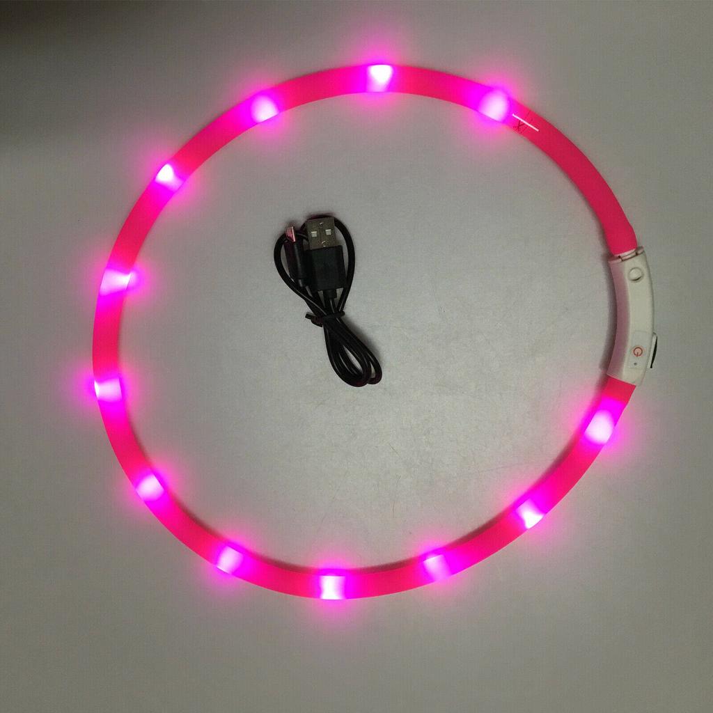 USB wiederaufladbare blinkende Nacht-Hundehalsbänder, leuchtendes Haustierhalsband, LED-Licht, USB-Hundehalsband, leuchtendes Teddy-Blitzhalsband, Haustier