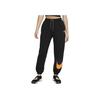 Nike Retro Sports Style Large Logo Print Jogger Pants Women Bottoms Black FJ7732-010