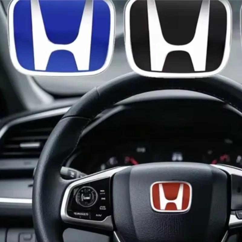 cwcr1 Car Steering Wheel Emblem H-Sticker For For Honda Civic Fit Jazz Accord CRV HRV City Odyssey Passport Pilot Vezel