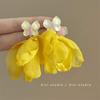 Yellow Petal Tassel Earrings - Bold Beach Vacation Flower Studs for Women, Super Hot & Beautiful Style 2025.