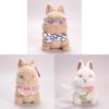 Plush Snowball Bunny Handheld Stress Relief Toy With Glasses For Kids And Adults