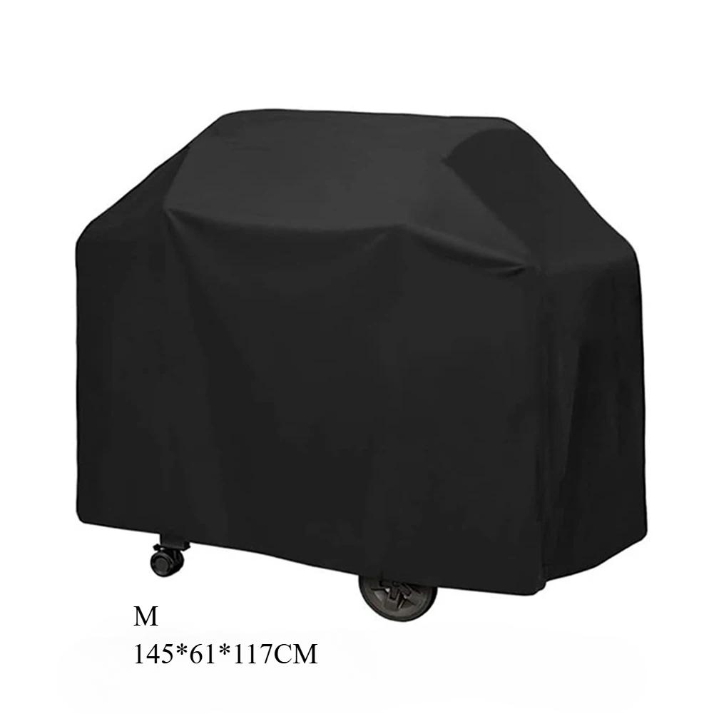 Waterproof BBQ Cover Outdoor Barbecue Cover Heavy Duty Gas Grill Cover with Hem Drawstring Barbecue Accessories