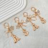 Trendy Butterfly & Love Letter Metal Keychain Pendant