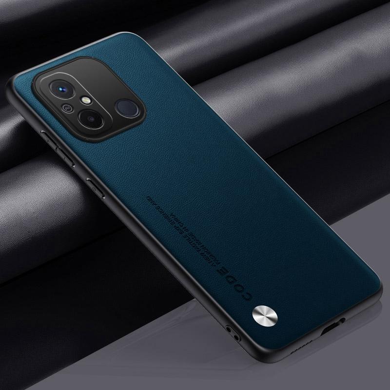 Luxury PU Leather Case For Xiaomi Redmi 12C 12 C Back Cover Matte Silicone Full Protection Phone Case For Redmi12C Redmi12 C 4G