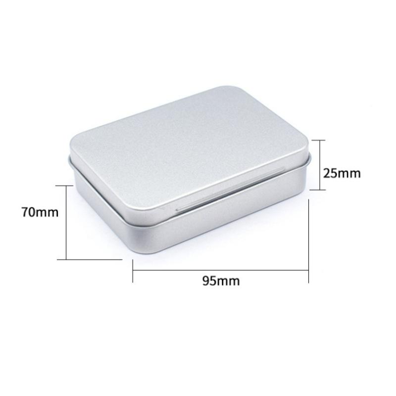 1Pcs Tin-Plated Slide Cover Storage Box Mini Metal Box Wedding Jewelry Pill Cases Portable Boxes Container Cosmetic Organizer