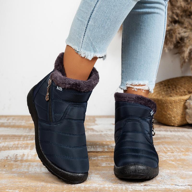 Vysoce kvalitní zimní dámská obuv Vodotěsné Dámské boty Zimní boty Dámská móda Plyšové boty do sněhu Teplé kotníkové boty