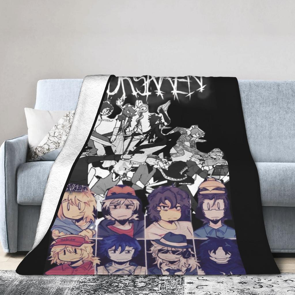 Verlassener Charakter Flanelldecke Winter Warm Weich Überwurfdecke für Kinder Heimdeko Druck Tagesdecke Sofa Bettbezug