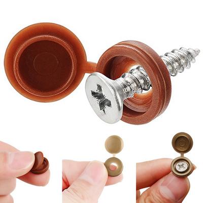 50PCS Practical Hinged Plastic Screw Fold Snap Protective Cap - Button Nuts Cover for Bolts Protect Furniture Exterior DecorGood Product