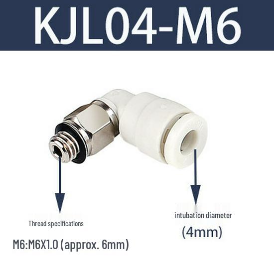 SMC Pneumatic Mini Right Angle Elbow Push-to-Connect Fitting KJL Series