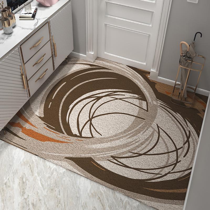 

Simple Silk Loop Home Mats Anti-Slip PVC Carpet for Living Room Kitchen Bath Entrance Door Mat Can Be Cut 60*90cm