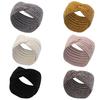Windproof Going Out New Winter Solid Woolen Hairband Women'S Warm Wide Edge Cross Knitted Headband Hairband Accessories