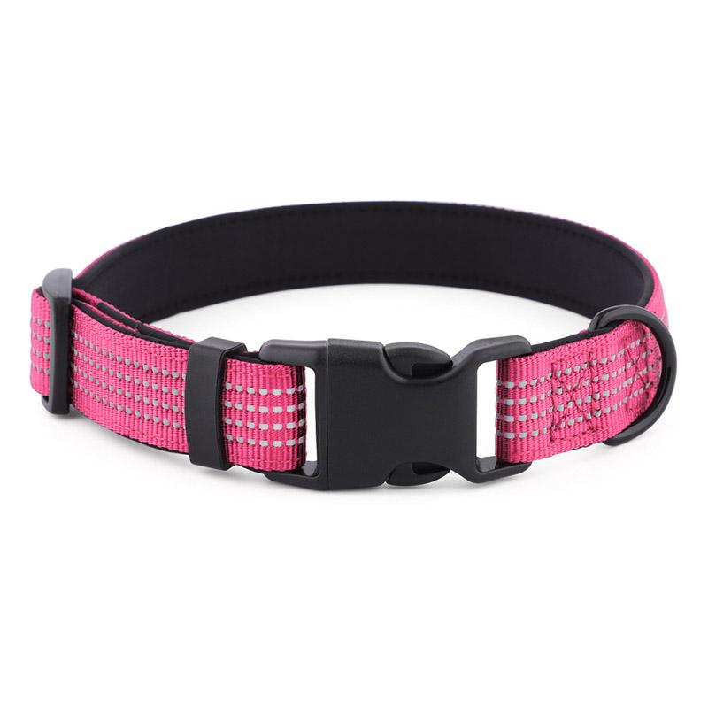Reflective Widened Dog Collar for Medium Large Dogs Durable Lightweight Adjustable Soft Padded Pet Collars for Samoyed Labrador