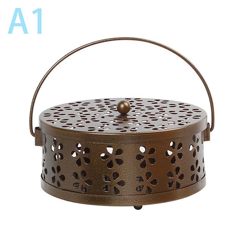 Portable Mosquito Coil Tray Holder Home Insect Repellent Anti-Fire Sandalwood Incense Burner Box Anti-Mosquito Supplies A1