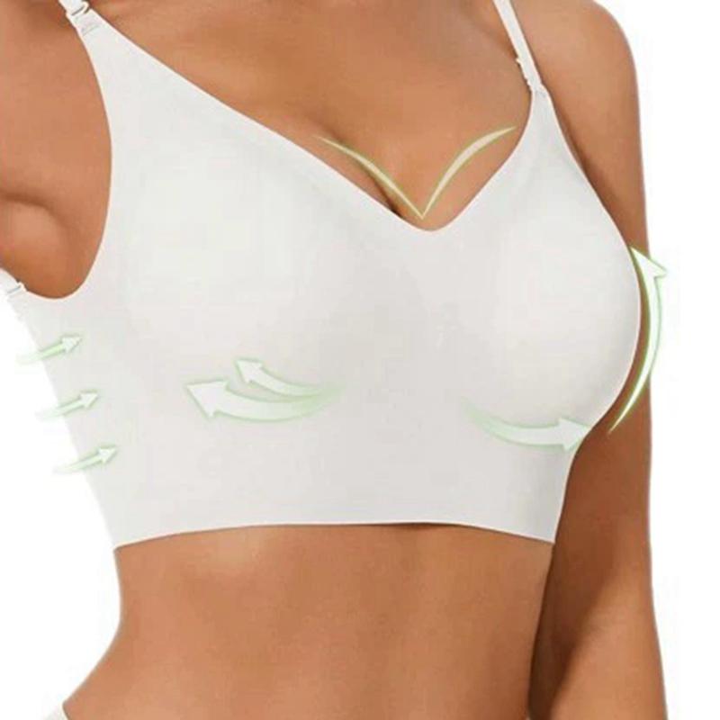 Women Solid Color Adjustable Strap Bra Fitness Support Bra