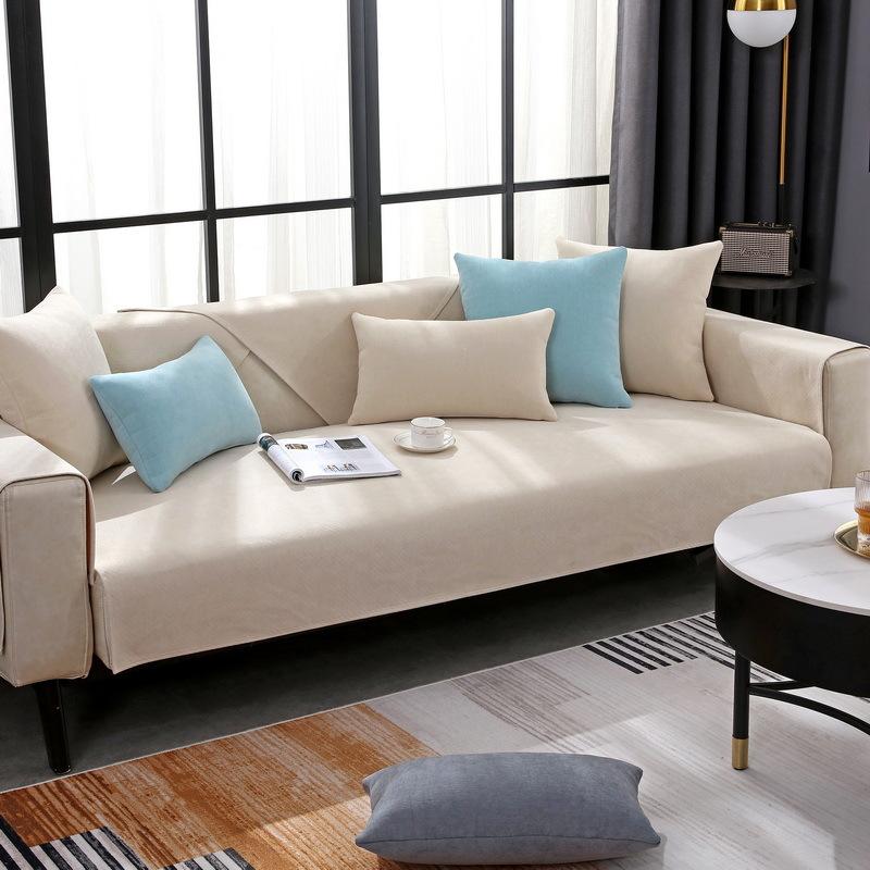 Chenier Nordic Thickened Four-Season Universal Solid Color Simple Modern Non-Slip Sofa Cover Towel Fashion Trend Seat Cushion