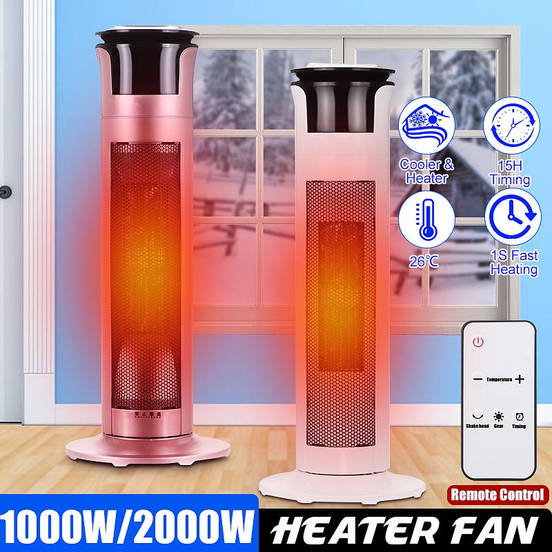 2KW Electric Heater Fan Desktop Heating Warm Air Fan Home Office Wall Air Heater Bathroom Radiator Warmer Fan