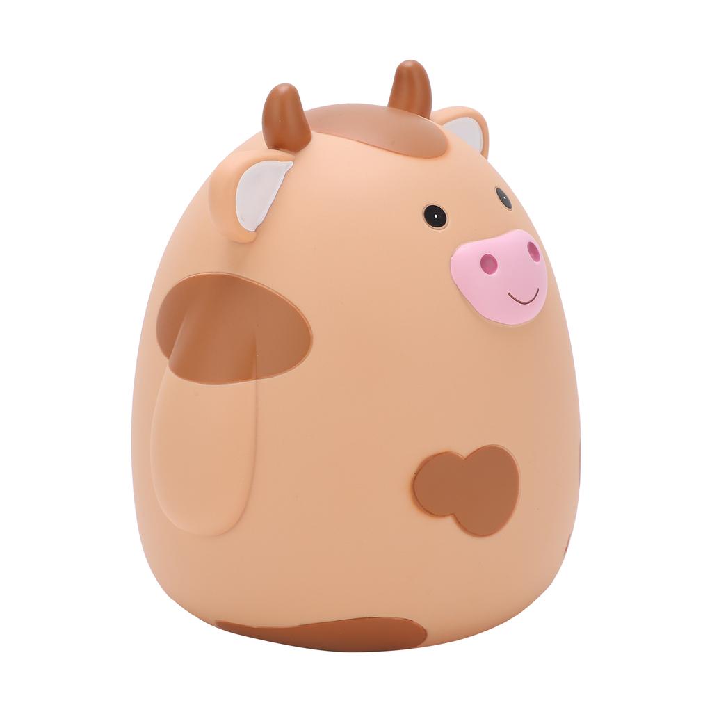 Piggy Bank Cartoon Cow Cute Practical Vinyl Broken Resistant Coin Bank for Children S Day Gifts