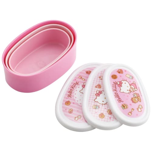 Skater Bento Box Hello Kitty Sweets Sanrio 860ml Set of 3 Seal Container Storage Container Girls Made in Japan SRS3SAG-A