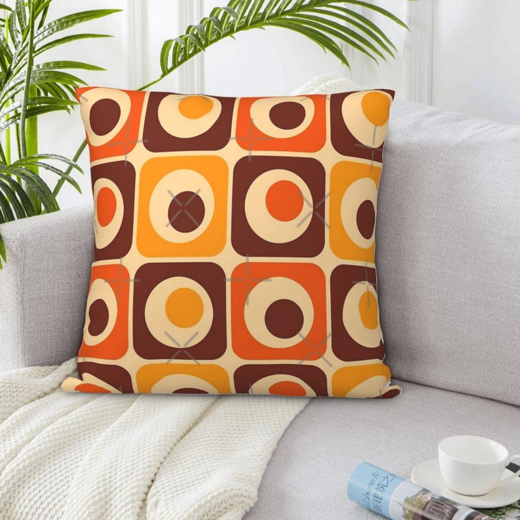 70er Retro Vintage Stil Geometrisches Muster 3 Kissen Kissenbezüge Kissenbezüge Dekorative Kissenhülle Kissenbezug